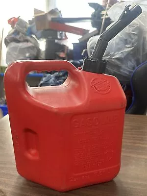 Blitz 2 Gallon 8 Oz Red Plastic Gas Can 2 Handle Easy Hold • $18.95