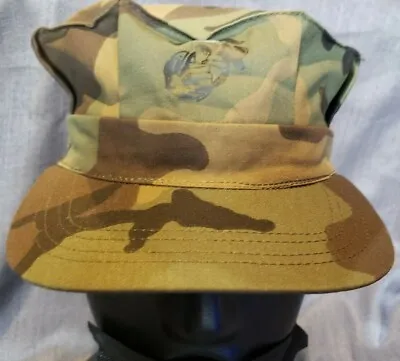 Nwot Bdu Woodland 8 Point Usmc Cap Hat Cover W/ Emblem Made In The Usa Small • $17.99