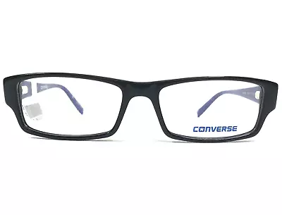 Converse Eyeglasses Frames Q004 UF BLACK Blue Rectangular Full Rim 51-15-135 • $59.99