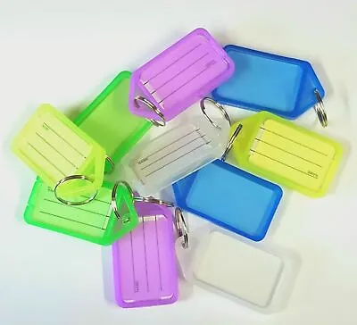 £24.99 • Buy Key Ring Fobs Keyring Tags ID Name Card Label Keyrings Different Colours