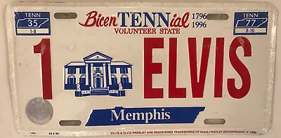ELVIS PRESLEY KING ROCK ROLL GRACELAND Novelty Booster License Plate Memphis TN • $19.99