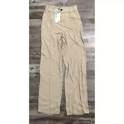 Zara Womens XS Beige Flare Leg Casual Pants New With Tags • $15.97