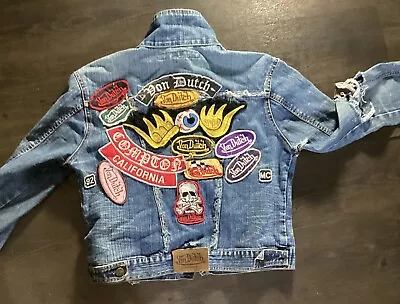 Von Dutch Denim Jean Jacket With Patches • $57