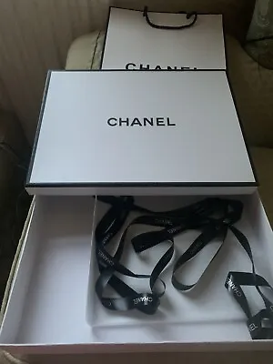 Chanel Gift Box Gift Bag And Logo Ribbon Full Set New • £15.99