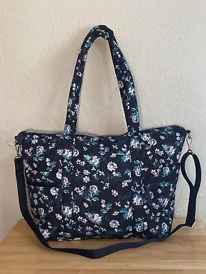 Vera Bradley Large Multi-Strap Tote In Performance Twill Navy Garden NWT • $90