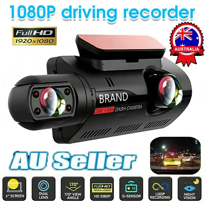 $34.56 • Buy HD 1080P Dual Lens 3''Car DVR Vehicle Video G-Sensor Dash Cam Recorder Camera AU