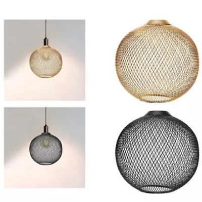 Hollow Out Metal Pendant Lamp Shade Small Ceiling Lightshade Elegant Lampshade • £6.69