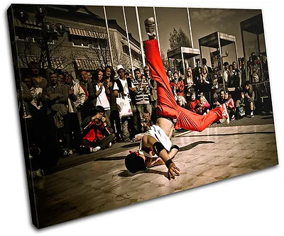 B-Boy Break Dancer Urban SINGLE CANVAS WALL ART Picture Print VA • £39.99