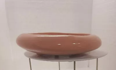 VTG Frank Moreno Art Pottery Low Planter BOWL UFO Shape 8  DUSTY ROSE MAUVE MCM • $40.07