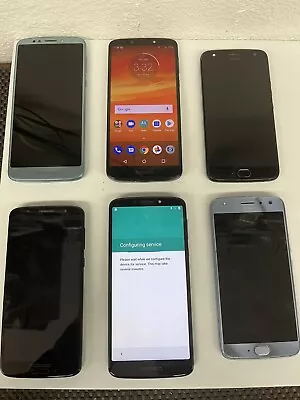 Lot Of 6⚡️Motorola Moto G6 / G5 Plus / X4 32GB XT1925-12 Verizon For Repair F26 • $74.99