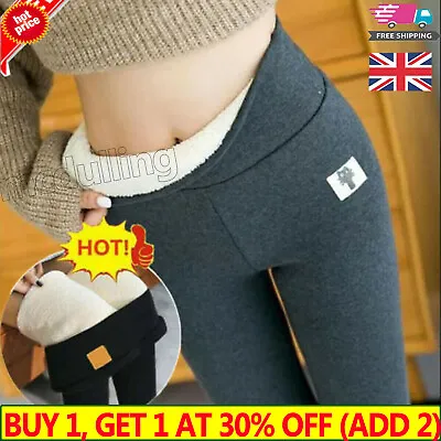 £11.09 • Buy Ladies Winter Thick Leggings Pants Fleece Lined Thermal Stretchy Warm Soft S-3XL