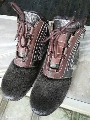 New Trendy Men's Winter Designer Boots Fur Seal 44 100% Handmade & Natural • $490