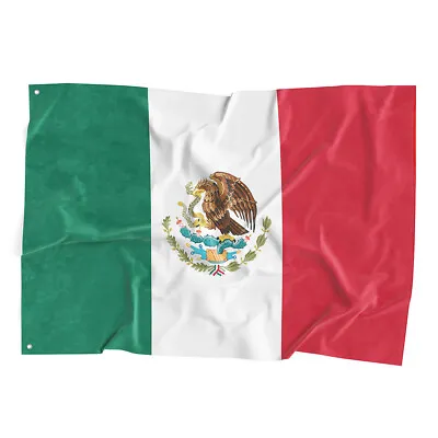 $4.95 • Buy New 3’x5’ Polyester MEXICO FLAG Mexican Country Soccer Outdoor Banner Grommets