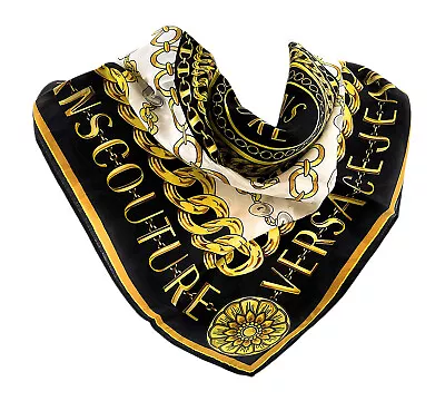 Versace Jeans Couture Multicolor Charm Link Baroque Print Silk Scarf • $114.99