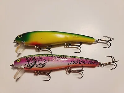 2 Vintage Mann's Stretch 1- Crankbait Double Stamped Baby S 1- 4 1/4  • $20