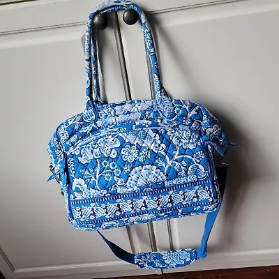 Vera Bradley Metropolitan Travel Laptop Tote Bag Crossbody Computer Blue Lagoon • $38