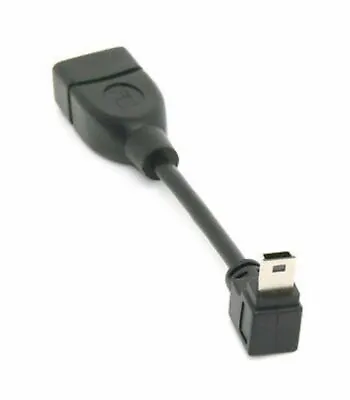 Mini 5 Pin USB Down-Angle Male To USB-A 2.0 Female Jack OTG Host Adapter Cable  • £4.95