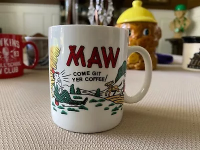 Vintage  Maw Come Git Yer Coffee  Ceramic Hillbilly Mug Cup Kentucky WV NC Tenn • $9