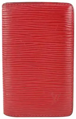 Louis Vuitton Red Epi Leather Card Holder Wallet Case 0L1230 • $0.01