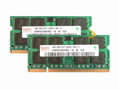 £63.59 • Buy Hynix 8GB 4GB 2GB 2RX8 DDR2 800MHz PC2-6400S SODIMM Laptop RAM Memory 200Pin Lot