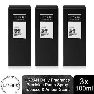 Lynx Urban Daily Fragrance Precision Deodorant Pump Spray 3x 100ml • £13.49