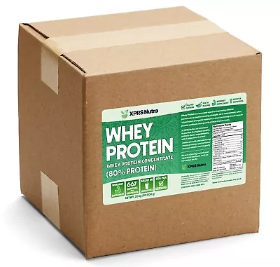 Whey Protein Concentrate 80% WPC Bulk Supplement Powder 44 Lbs Bag (20 Kg) • $259.99