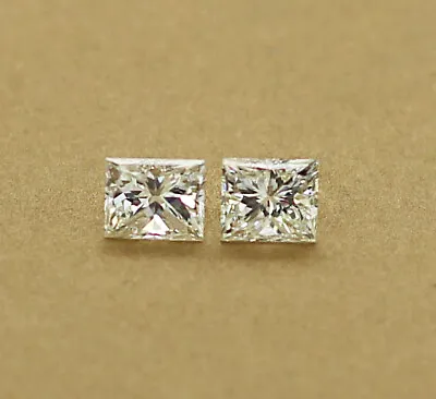 Natural 0.16ct Princess Cut Loose Diamond Lot Of 2 • $150