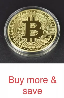 $4.99 • Buy Bitcoin Commemorative Round Collectors Coin Bit Coin Is Gold Plated Crypto Gift