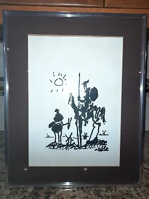 1980's Pablo Picasso Don Quixote  Man Of La Mancha  Print Framed 16 X 20 Inches • $64.99