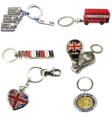 Union Jack Keyring Key Chain Car Bottle Opener Bag London Bus Heart Nail Cutter • £4.49
