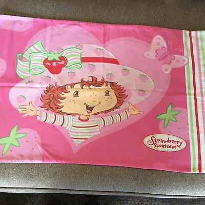 Vintage Strawberry Shortcake Pink Standard Size Pillowcase  EUC • $12.99