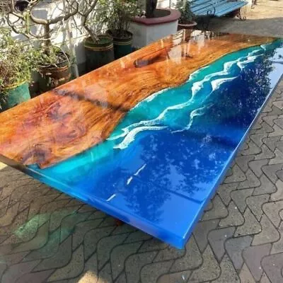 Ocean Epoxy Resin Dining Table Kitchen Slab Table Counter Desk Table Furniture • $1352.92