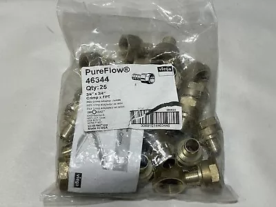 VIEGA PureFlow 3/4  X 3/4  Brass PEX Crimp Adapter 46344 • $74.99