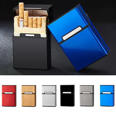 £4.55 • Buy Metal Tobacco Holder Aluminum Cigarette Case Storage Pocket Box For 20 Cigarette