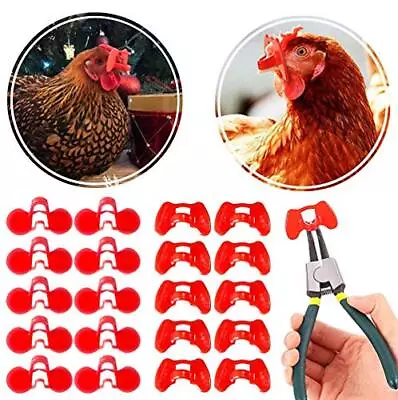 41 Pcs Pinless Chicken Peepers Eyeglasses Pheasant Poultry Blinders Anti Pecking • $15.25