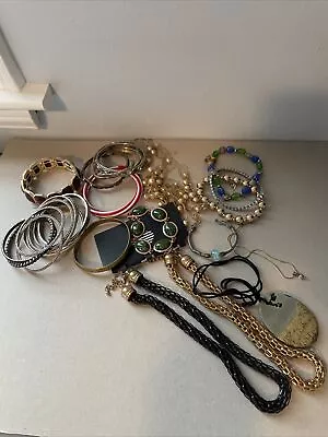 Junk Drawer Jewelry Lot Scrap Bundle Necklace Bracelet Broken For Craft Projects • $6.29