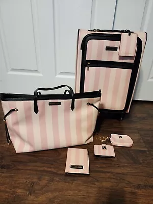 Victoria's Secret Pink Signature Striped Luggage Set Of 5 • $200