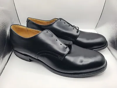 VTG Craddock Terry Vulcan Black Mens Leather Military  Shoes 13 R NWOB • $74.80