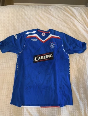 £60 • Buy Signed Rangers Home Shirt 2007/08