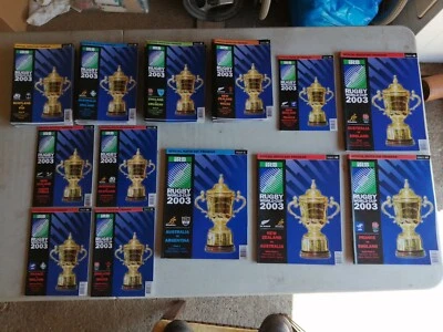 £67.77 • Buy 2003 Rugby Union World Cup Complete 48 Set Of Programmes Inc Final & Match 1