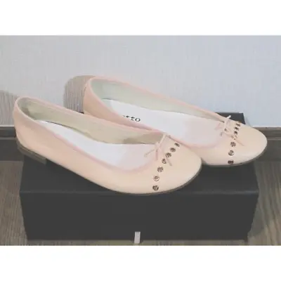 £112.27 • Buy Repetto Leather Ballet Shoes Baby Pink Size 37.5/US 6.5 Preowned Made In France