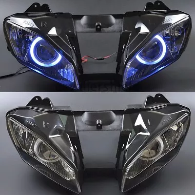 Fully Assembly Headlight Projector Blue Angel Eyes Kit For Yamaha YZF R6 2006-07 • $292.40