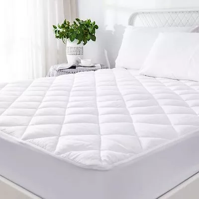 £10.99 • Buy 100% Cotton Quilted Extra Deep Fitted Mattress Protector Single Double King Size