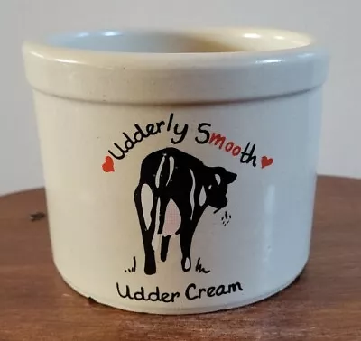 ❤Udderly Smooth❤ Udder Cream Vintage Small Crock By R.R.P. Co. Roseville Ohio! • £15.52