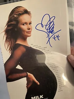 Elle Macpherson Signed Got Milk Ad! Great Pic! Rare & Unique! Fun Signature! • $40