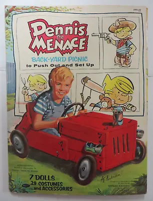 Vintage 1960 DENNIS THE MENACE Backyard Picnic Whitman Paper Dolls Back-Yard • $14.99