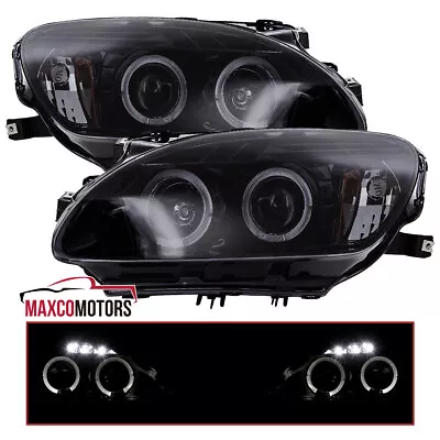 Smoke Projector Headlights Fits 2004-2009 Honda S2000 AP2 LED Halo Left+Right • $182.49