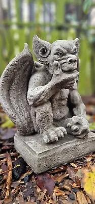 Winged Gargoyle Gothic Statue Gremlin Stone Garden Ornament Decor Sculpture Gift • £51.85