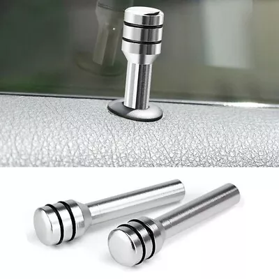 2X Silver Aluminum Car Interior Door Lock Stick Knob Pull Pins Cover Accessories • $3.99