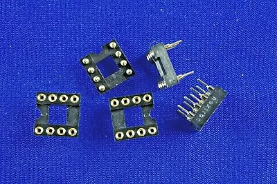 (5pcs) DIP-8 IC Sockets Machined With Gold Plated Pins - Very High Quality - NEW • $3.99